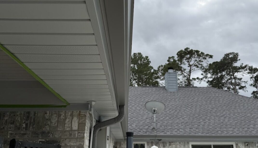 Seamless gutter installation in Beaumont, TX